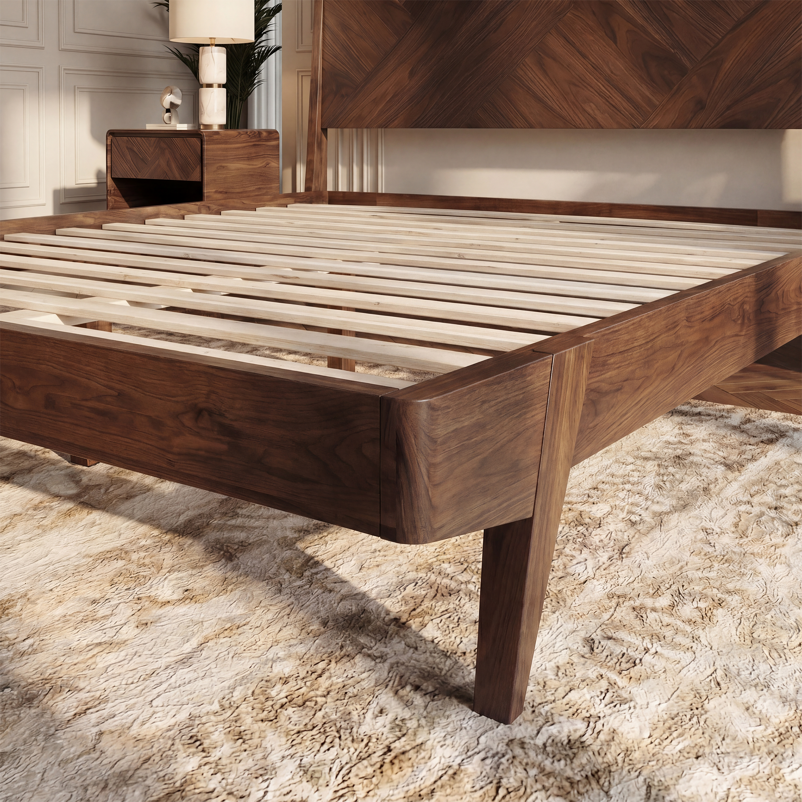 Gazelle Solid Wood Bed Frame