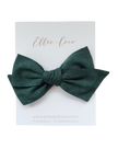 Forest Green Linen Oversize Bow