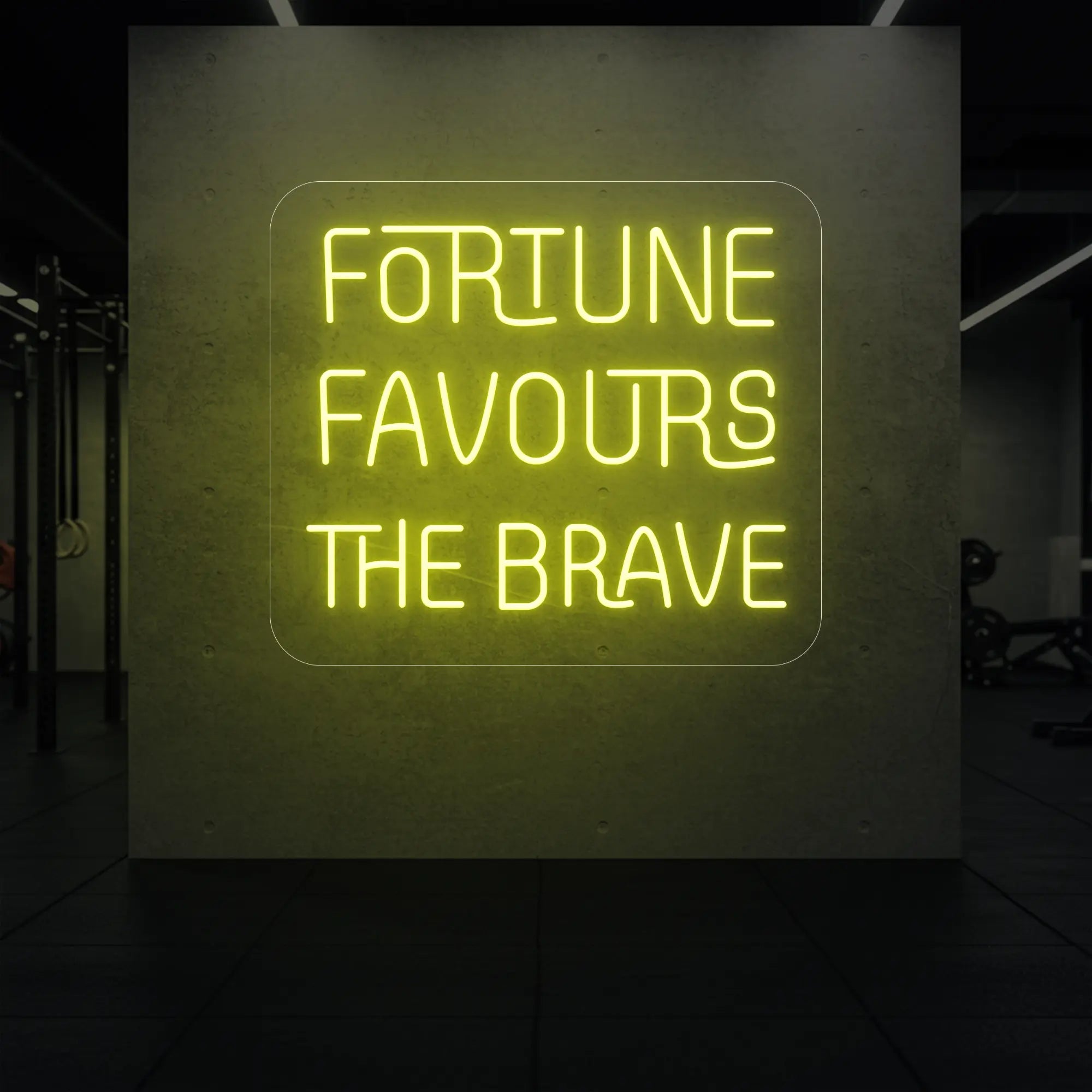 FORTUNE FAVOURS THE BRAVE Neon Sign