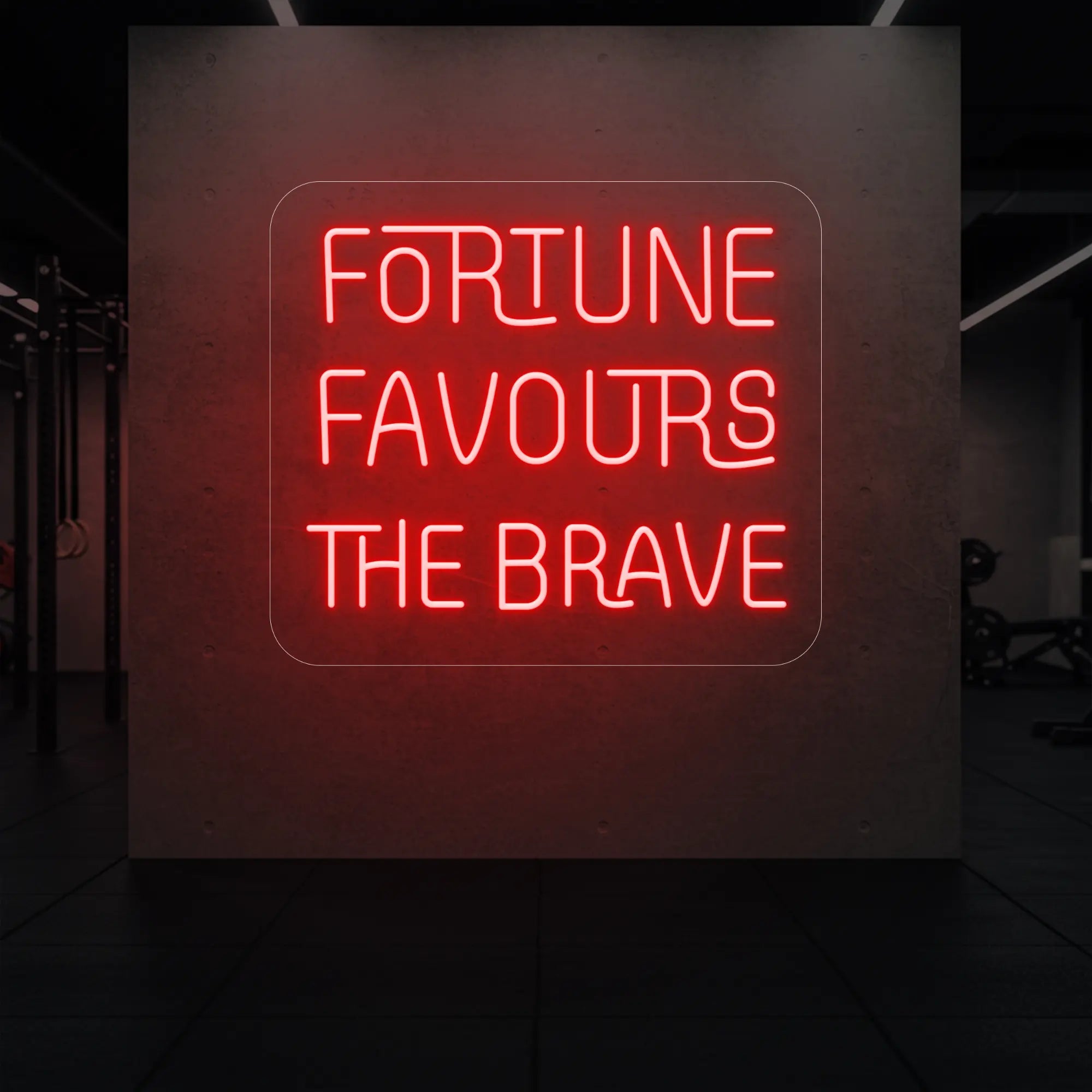 FORTUNE FAVOURS THE BRAVE Neon Sign