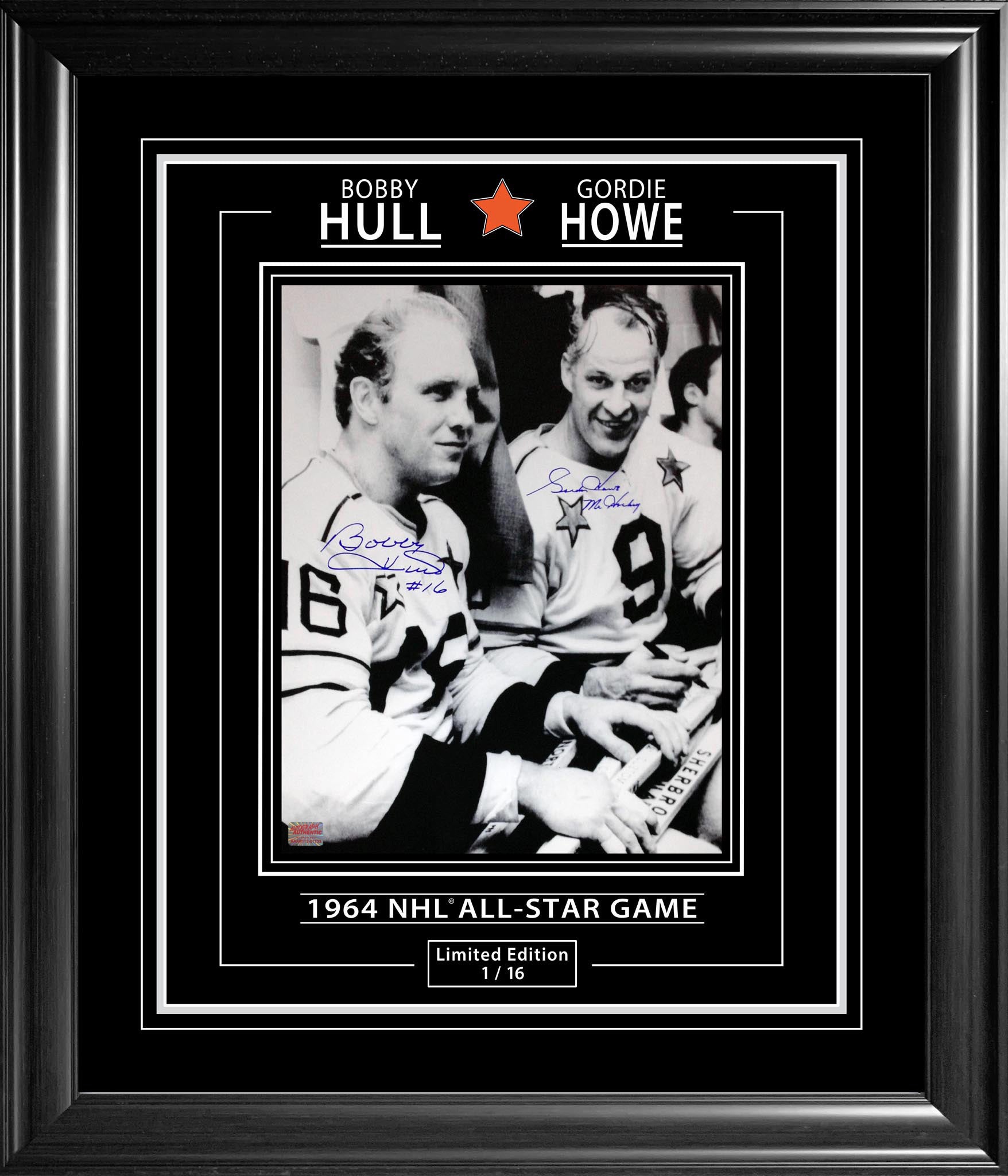 GORDIE HOWE & BOBBY HULL SIGNED 11X14 LIMITED EDITION #1/16 (28