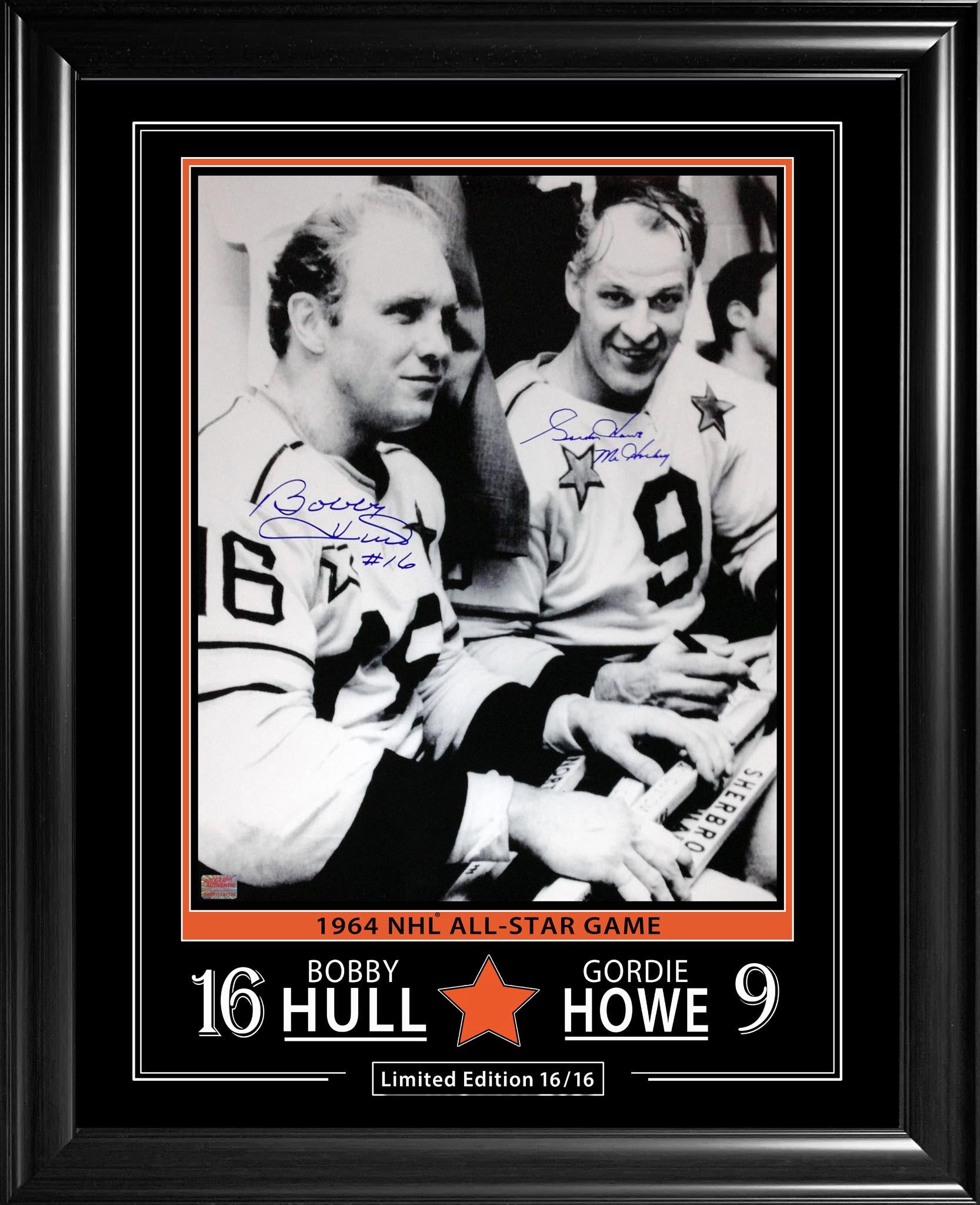 GORDIE HOWE & BOBBY HULL SIGNED 16