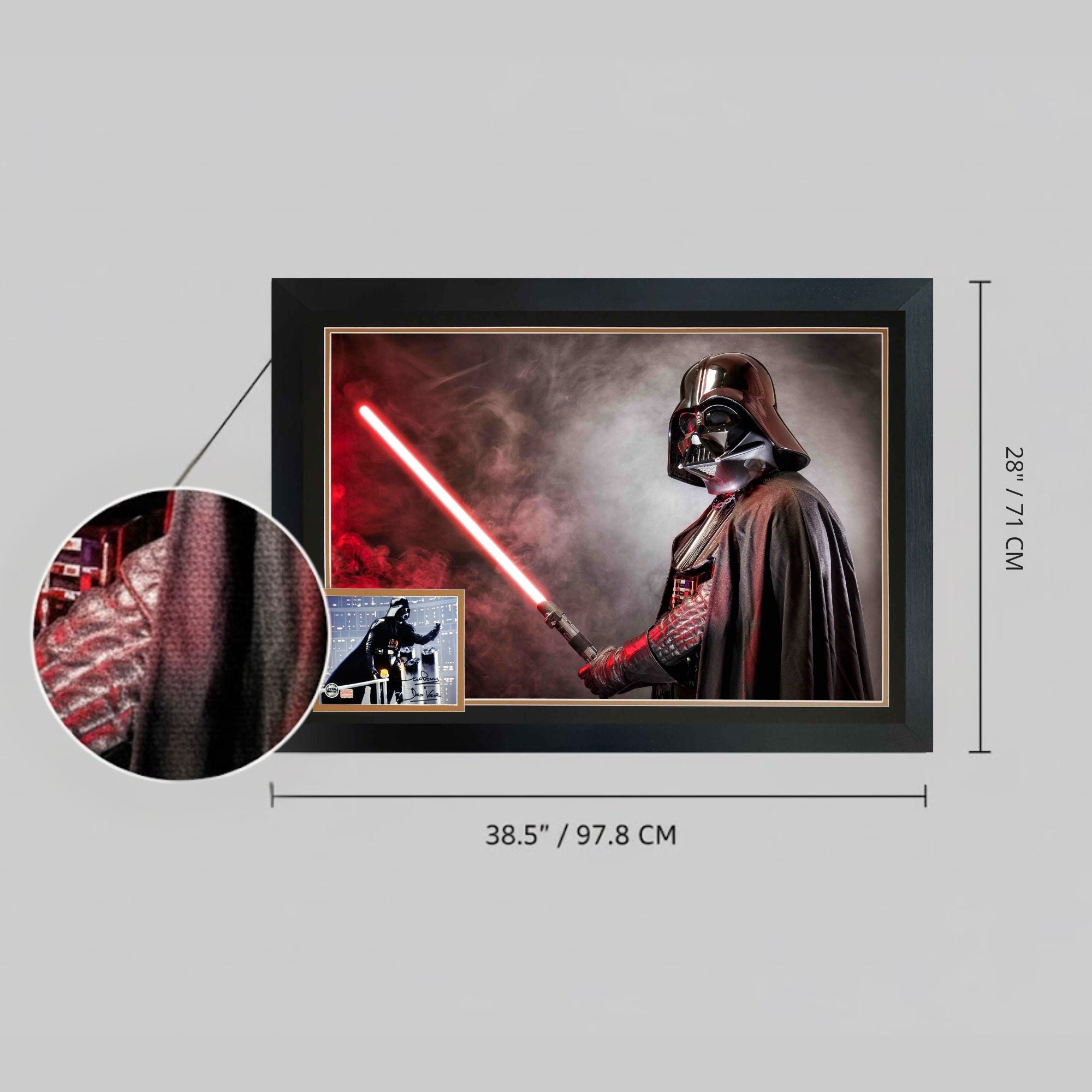 DAVID PROWSE AUTOGRAPHED DARTH VADER FRAMED COLLECTOR DISPLAY – STAR WARS SIGNED PHOTO WALL ART (38.5