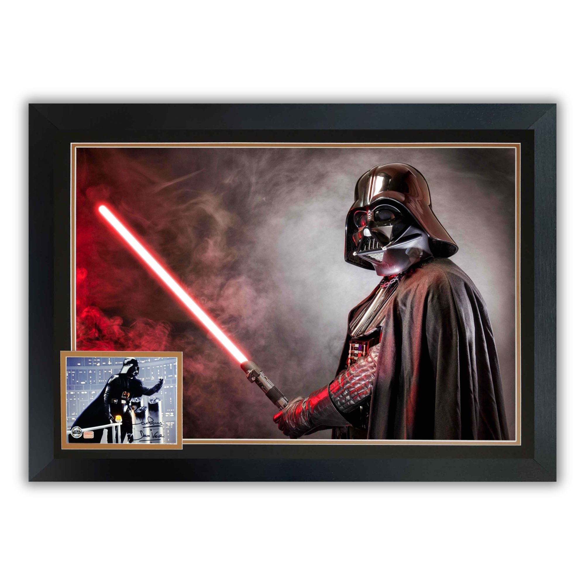 DAVID PROWSE AUTOGRAPHED DARTH VADER FRAMED COLLECTOR DISPLAY – STAR WARS SIGNED PHOTO WALL ART (38.5