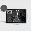 STAR WARS EMPIRE STRIKES BACK FRAMED PHOTO – DAVID PROWSE SIGNED DARTH VADER VS LUKE SKYWALKER LIGHTSABER DUEL (38.5