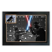 STAR WARS EMPIRE STRIKES BACK FRAMED PHOTO – DAVID PROWSE SIGNED DARTH VADER VS LUKE SKYWALKER LIGHTSABER DUEL (38.5