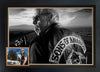 RON PERLMAN AUTOGRAPHED SONS OF ANARCHY FRAMED COLLECTOR DISPLAY – CLAY MORROW SIGNED PHOTO WITH AK?47, TV MEMORABILIA WALL ART (38.5