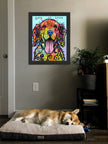 LAB LOVE COLORFUL  FRAMED CANVAS WALL ART (33.5