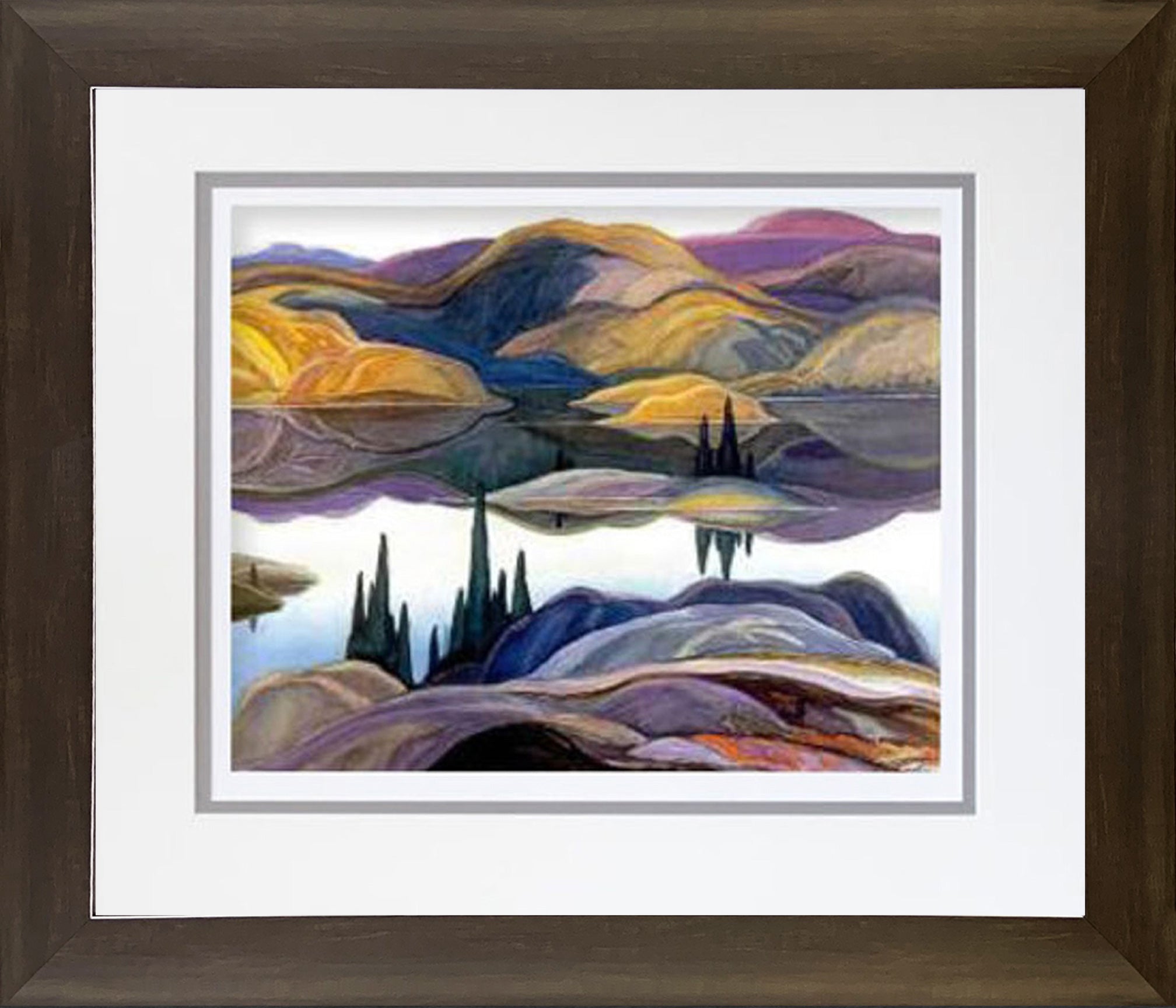 FRANKLIN CARMICHAEL 'MIRROR LAKE' GROUP OF SEVEN FRAMED ART PRINT (26