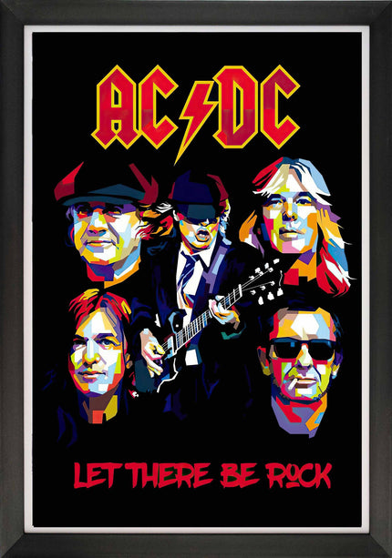 AC/DC LET THERE BE ROCK FRAMED POP ART POSTER (33.5