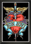 BON JOVI BAD MEDICINE FRAMED MUSIC WALL POSTER – ROCK BAND COLLECTIBLE (33.5