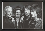 ROLLING STONES BAND PORTRAIT FRAMED ART REPRINT – ICONIC ROCK MUSIC COLLECTIBLE WALL DECOR POSTER DISPLAY (33.5