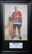 BOBBY HULL SIGNATURE FRAMED PLAQUE & CANVAS – ALL TIME GREATS OVERSIZED AUTOGRAPHED TRIBUTE (49.5