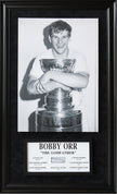 BOBBY ORR SIGNATURE FRAMED PLAQUE & CANVAS – ALL TIME GREATS OVERSIZED HOCKEY AUTOGRAPH DISPLAY - GNR COA (49.5