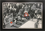 KAWHI LEONARD SPOTLIGHT FRAMED CANVAS – TORONTO RAPTORS BUZZER BEATER – NBA EASTERN SEMIS PLAYOFF PRINT – BASKETBALL FAN WALL ART – COLLECTIBLE DECOR – 33.5 X 23.5 INCHES