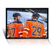 CONNOR MCDAVID AND LEON DRAISAITL EDMONTON FRAMED COLLECTIBLE – CANVAS PRINT WALL ART NHL LICENSED MEMORABILIA DECOR GIFT HOCKEY FAN TRIBUTE DISPLAY (31.5