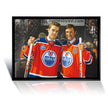 WAYNE GRETZKY CONNOR MCDAVID EDMONTON OILERS NHL LEGENDS MUSEUM-FRAMED CANVAS WALL ART COLLECTIBLE GIFT DISPLAY (31.5