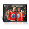 WAYNE GRETZKY CONNOR MCDAVID EDMONTON OILERS NHL LEGENDS MUSEUM-FRAMED CANVAS WALL ART COLLECTIBLE GIFT DISPLAY (31.5