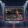 MICHAEL JORDAN 1988 SLAM DUNK CONTEST FRAMED CANVAS – CHICAGO BULLS NBA LEGEND – ICONIC MID-AIR POSTER TRIBUTE – VINTAGE BASKETBALL WALL ART (33.5