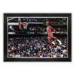 MICHAEL JORDAN 1988 SLAM DUNK CONTEST FRAMED CANVAS – CHICAGO BULLS NBA LEGEND – ICONIC MID-AIR POSTER TRIBUTE – VINTAGE BASKETBALL WALL ART (33.5