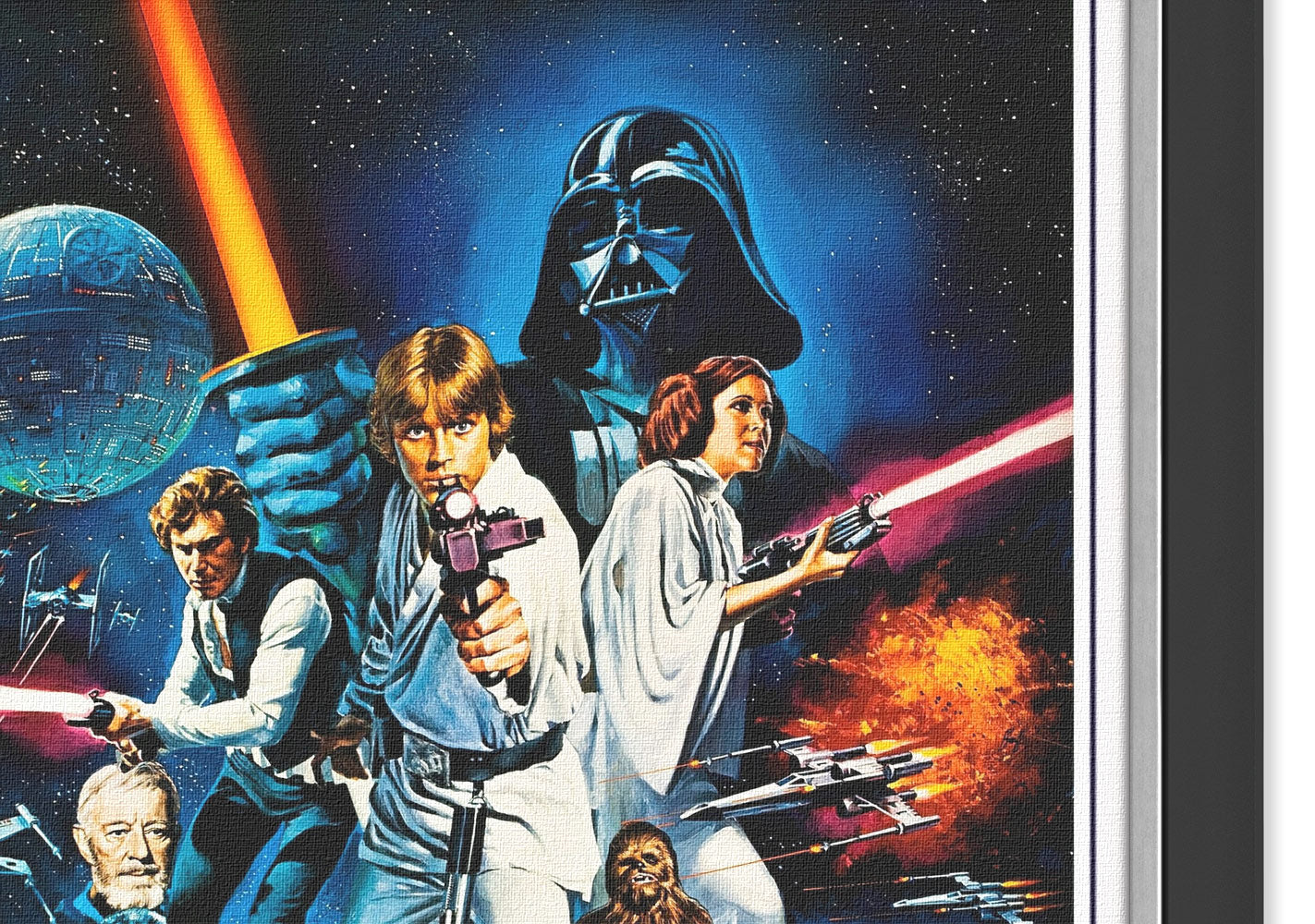 STAR WARS EPISODE IV A NEW HOPE VERTICAL BLASTERS FRAMED POSTER PRINT WALL ART COLLECTIBLE (33.5