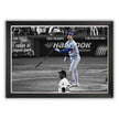 SHOHEI OHTANI FRAMED CANVAS - 50TH HOME RUN RECORD MOMENT - LOS ANGELES BASEBALL STAR (33.5