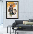 STAR WARS THE MANDALORIAN MANDO AND BABY YODA GROGU FRAMED POSTER PRINT WALL ART COLLECTIBLE (33.5