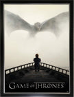 GAME OF THRONES DRAGON POSTER – MUSEUM FRAMED FANTASY ART – PREMIUM WALL DISPLAY (37X25.5)