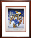LEGENDS OF THE CREASE SIGNED LITHOGRAPH – FRAMED HOCKEY GOALIE ART DISPLAY (16