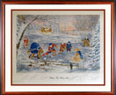 FRAMED WHEN WE WERE SIX LITHOGRAPH – SIGNED BY KELLY, HOWELL, BOWER, HULL, LAFLEUR, ESPOSITO – LTD ED /20 (30