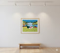 FRAMED ART PRINT BY MAUD LEWIS DIGBY HARBOUR FOLK ART PAINTING FLAT STYLE MARITIME WALL DECOR 24 X 28 INCHES