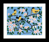 FRAMED ART PRINT BY MAUD LEWIS YELLOW BIRDS FOLK ART PAINTING FLAT STYLE WALL DECOR 24 X 28 INCHES