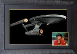 NICHELLE NICHOLS AS LIEUTENANT UHURA SIGNED DISPLAY WITH ENTERPRISE STARSHIP (38