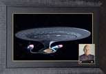 PATRICK STEWART AS CAPTAIN JEAN-LUC PICARD SIGNED DISPLAY WITH ENTERPRISE-D STARSHIP (38