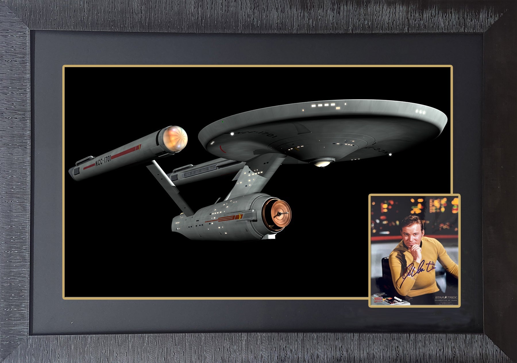 WILLIAM SHATNER AUTOGRAPHED STAR TREK CAPTAIN KIRK PHOTO – AUTHENTIC SIGNED SCI-FI COLLECTIBLE – MUSEUM FRAMED TREKKIE MEMORABILIA (38