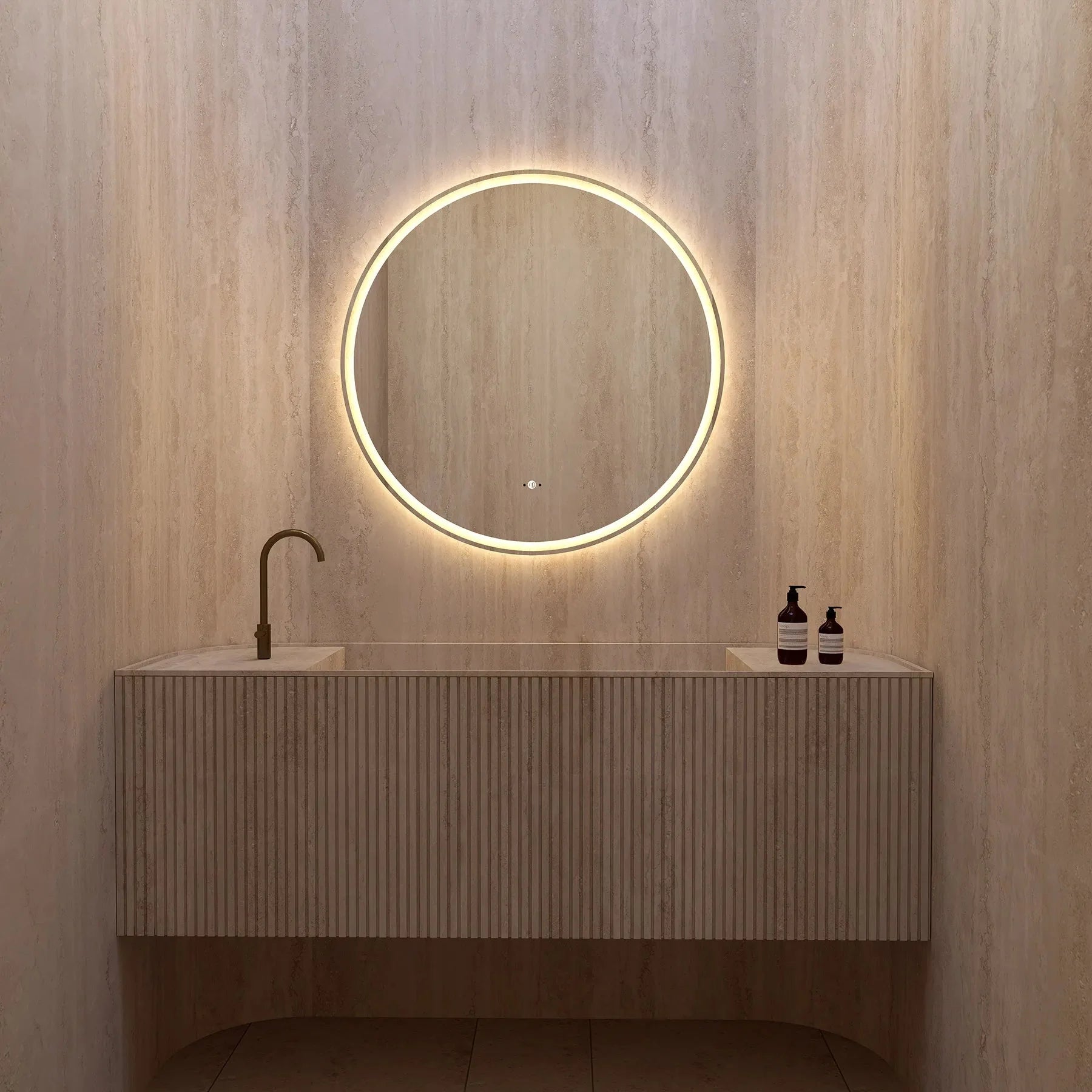 Frameless Round LED Mirror (28
