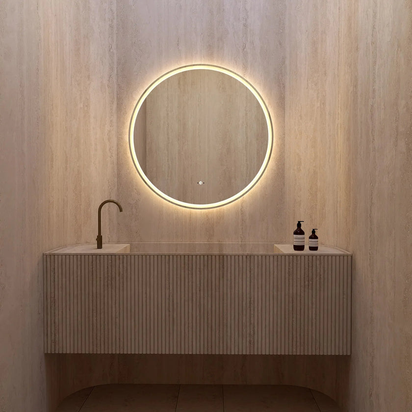 Frameless Round LED Mirror (28