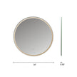 Frameless Round LED Mirror (28