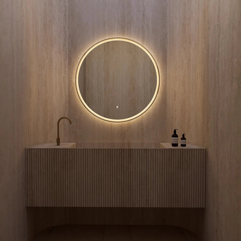 Frameless Round LED Mirror (28