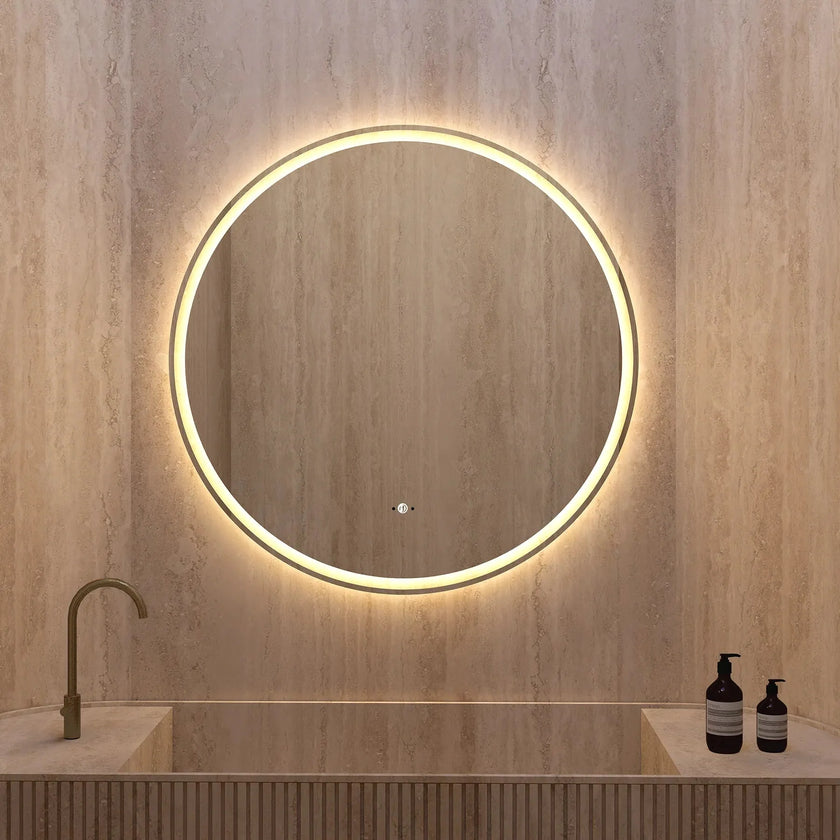 Frameless Round LED Mirror (28