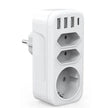 French  German Standard European  Wall Socket One-to-three Converter