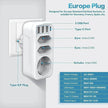 French  German Standard European  Wall Socket One-to-three Converter