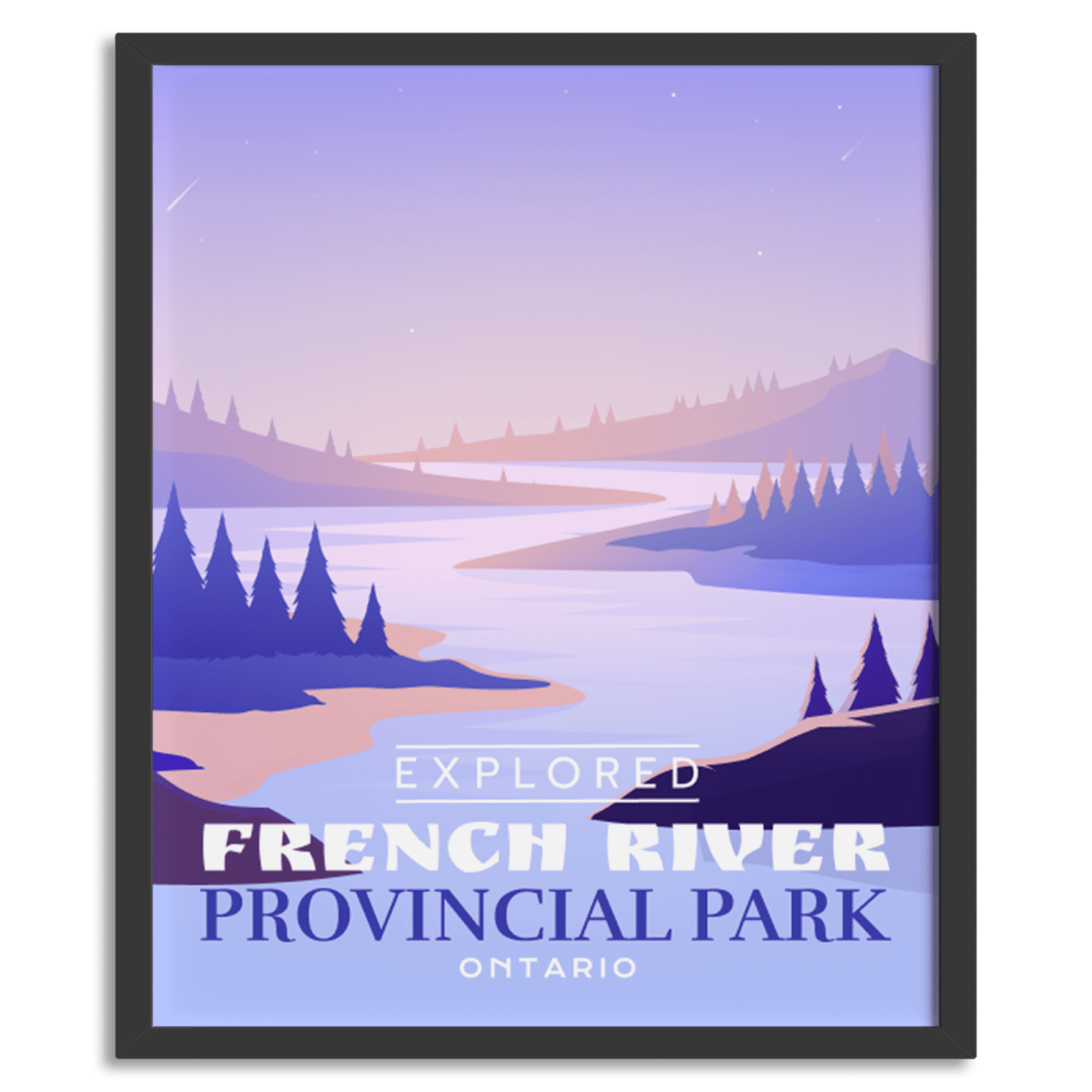French River Provincial Park 'Explored' Poster, Canada Parks