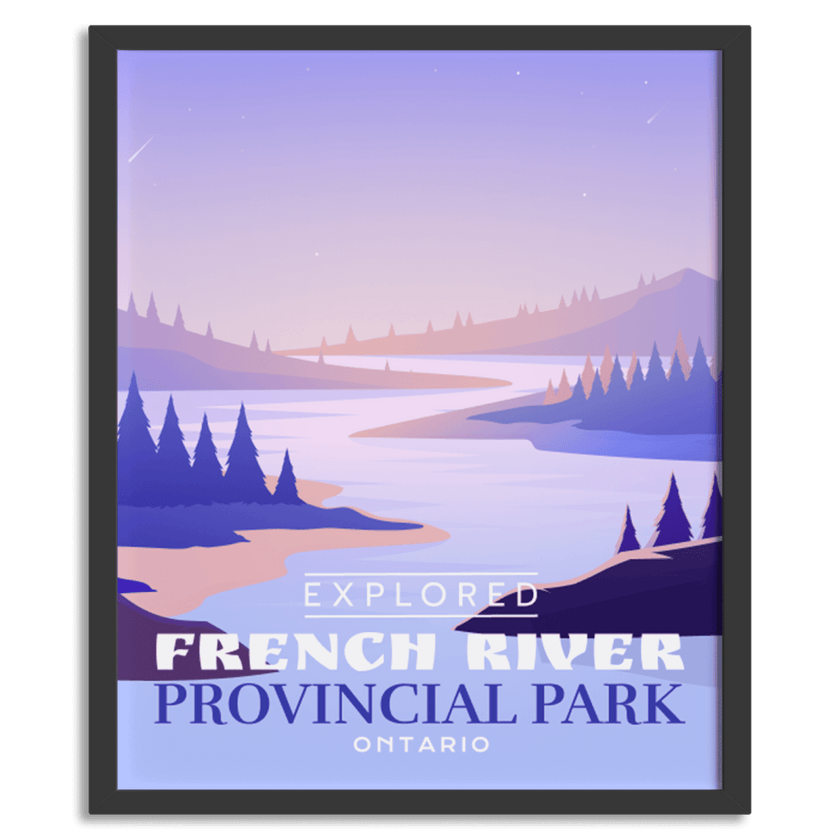 French River Provincial Park 'Explored' Poster, Canada Parks