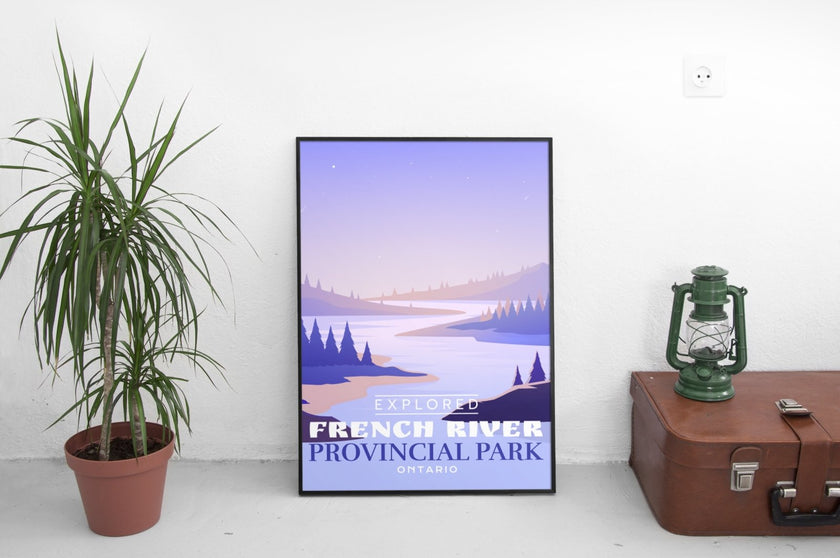French River Provincial Park 'Explored' Poster, Canada Parks