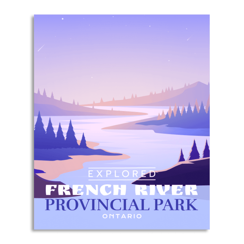French River Provincial Park 'Explored' Poster, Canada Parks