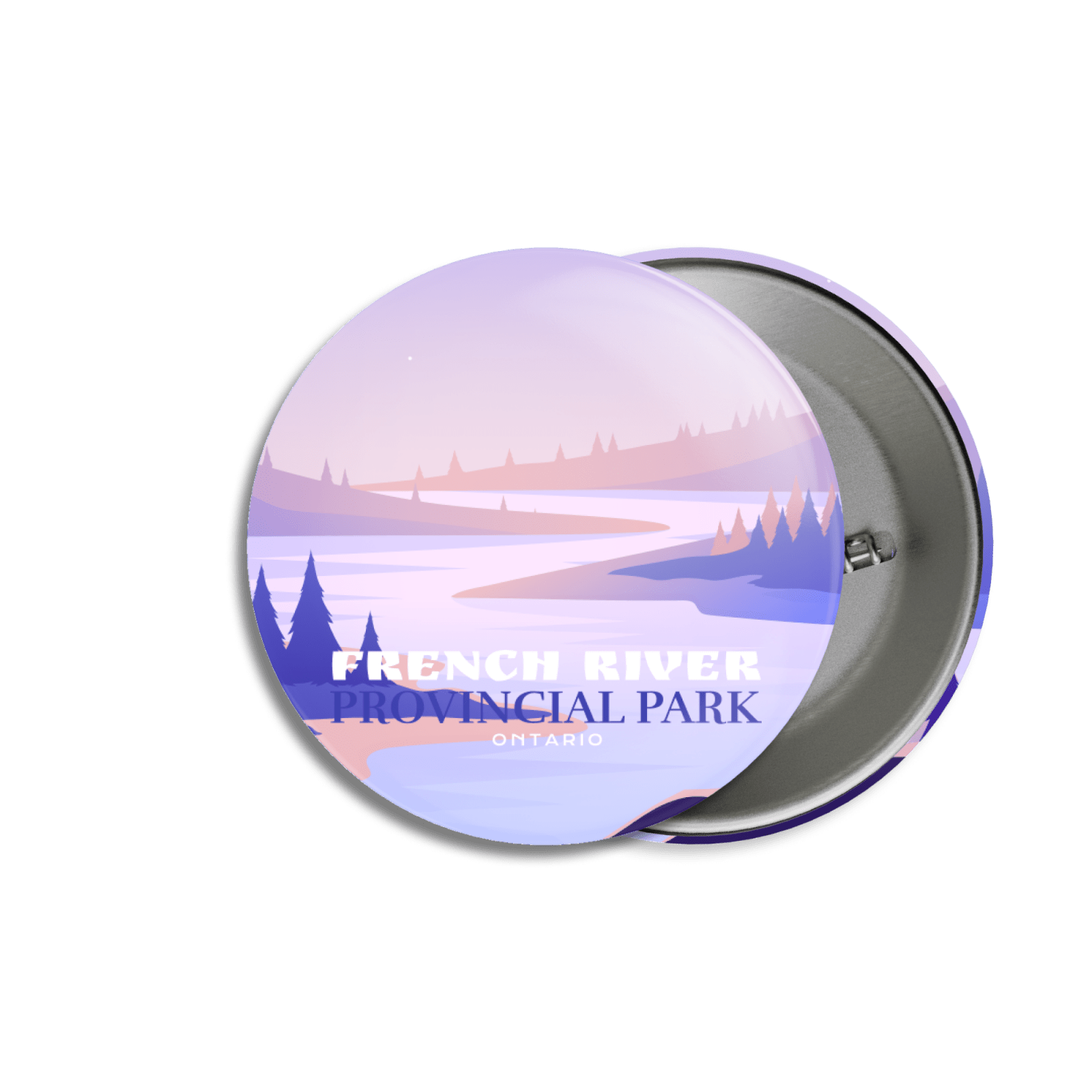 French River Provincial Park of Ontario Pinback Button, Canada Parks