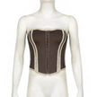 French Royal Style Lace Stitching Waist Girdle Tube Top Wild Vest Women