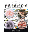 FRIENDS - Script Sayings 4pc Button Set