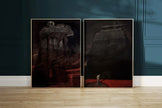 Fritz Gareis World War 1 Expressionist Art Print Set: Dark Symbolist Fine Art